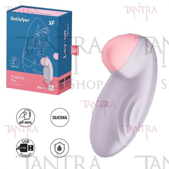 Tropical Tip Connect App Vibrador potente con carga USB y control via APP